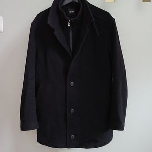 Mens 40r Hugo Boss cashmere wool coat